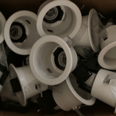 Industries drop of surplus plastic items such as this pipe sections - and they can be reused in all sorts of ways.