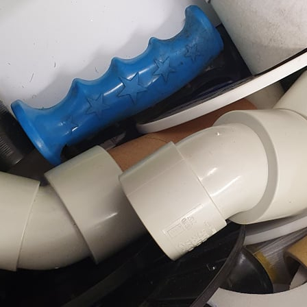 Thick plastic pipe segments have a number of uses inc creative play.